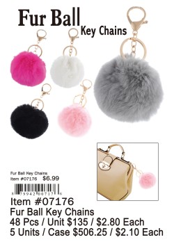 Fur Ball Keychains